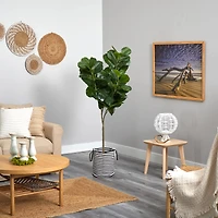 6ft. Fiddle Leaf Fig Artificial Tree in Handmade and Natural Jute and Cotton Planter
