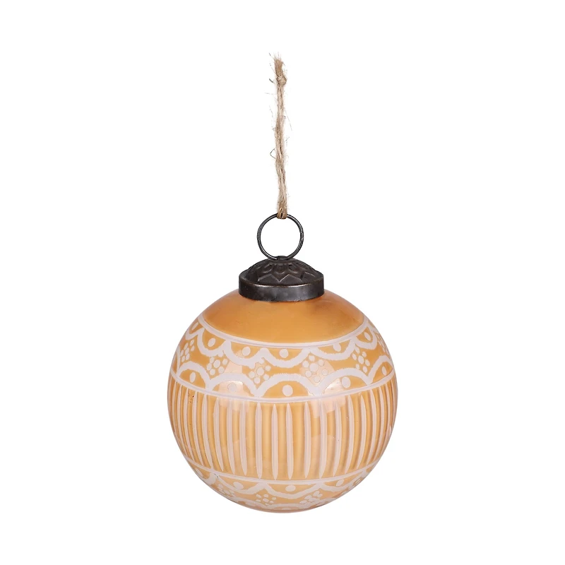 3" Light Brown Gingerbread Glass Ball Ornament by Ashland®