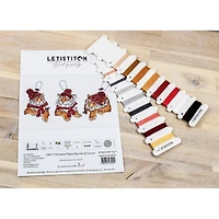 Letistitch Christmas Tigers Toys Set Plastic Canvas Counted Cross Stitch Kit