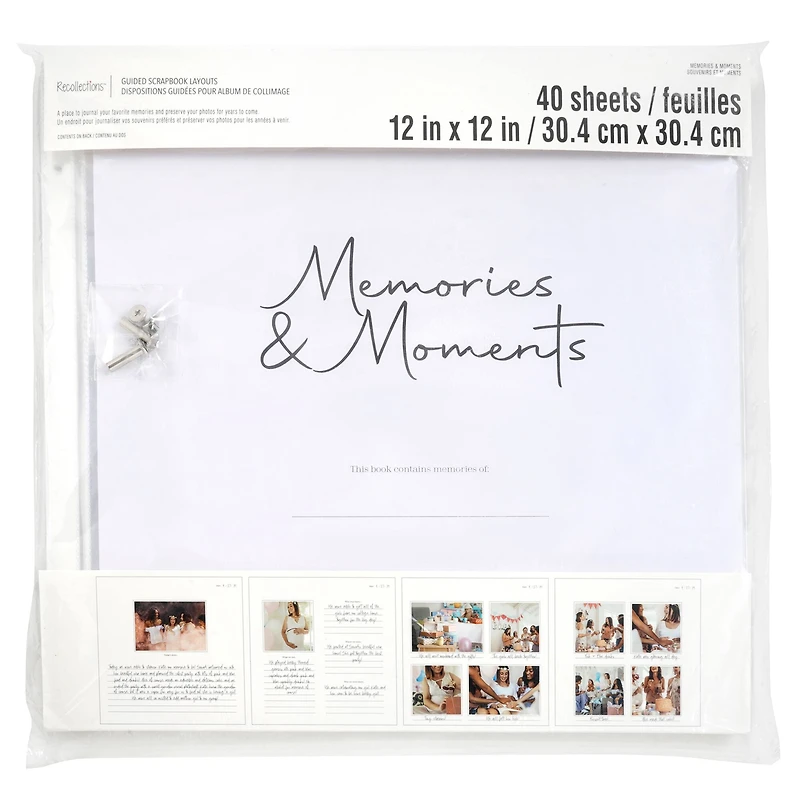 12" x 12" Memories & Moments Guided Scrapbook Layouts by Recollections™
