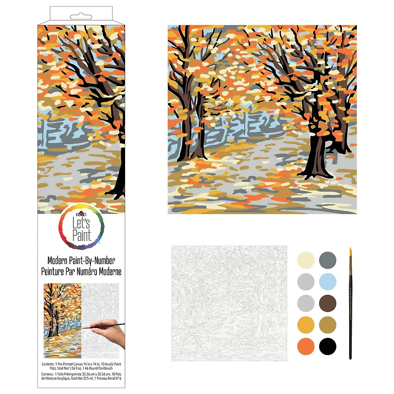 Plaid® Fall Landscape Paint-By-Number Kit