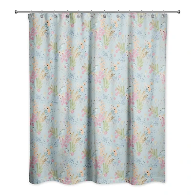 Butterfly Bird Floral Shower Curtain
