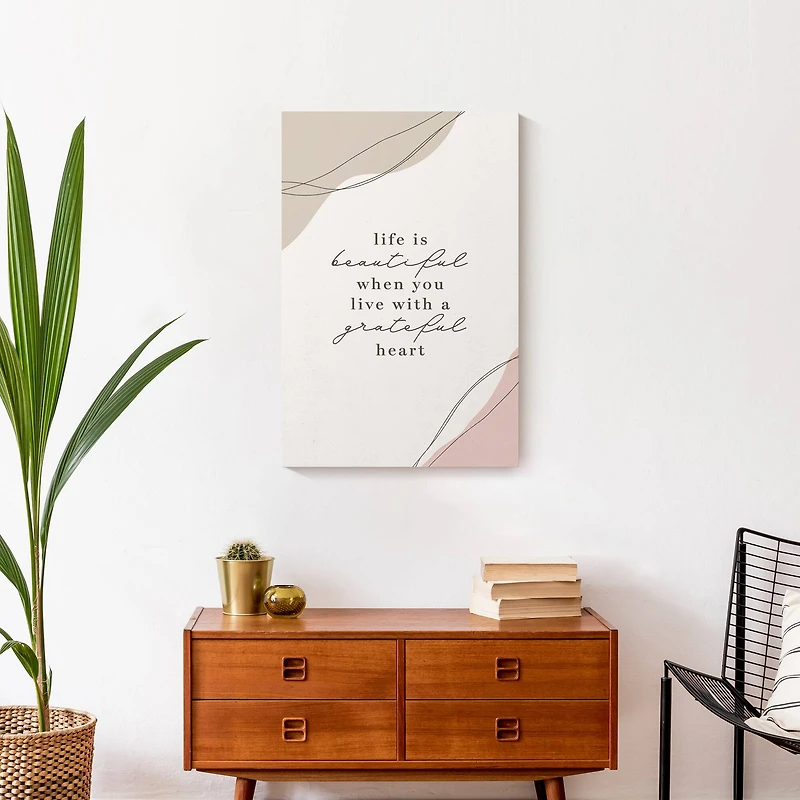 Grateful Heart 16" x 24" Canvas Wall Art