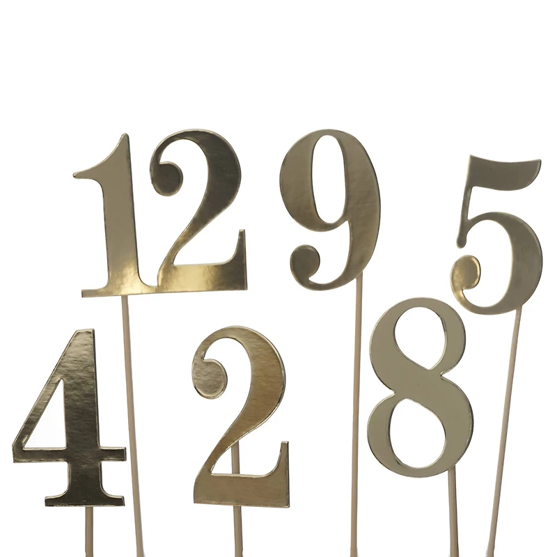 1-12 Gold Table Numbers by Celebrate It™