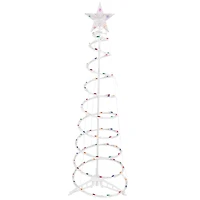 4ft Lighted Spiral Christmas Tree with Star Tree Topper  Multi Lights