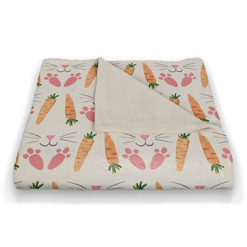 Leave Carrots 50" x 60" Sherpa Fleece Blanket