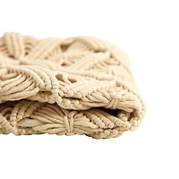 18" Bohemian Diamond Woven Macramé Pillow Cover