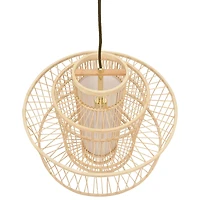 Hello Honey® 19.5" Boho Tiered Bamboo Chandelier