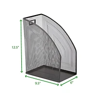 Mind Reader 2 Pack Black Jumbo Metal Mesh File Organizer