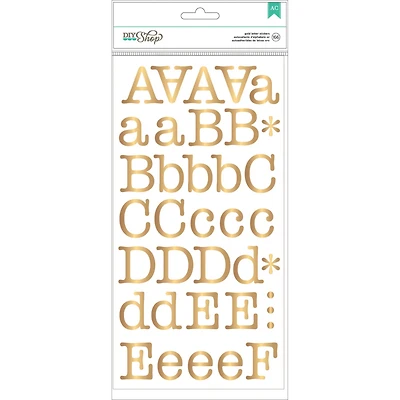 American Crafts™ DIY Shop Gold Typewriter Letter Stickers