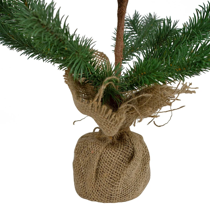 2ft. Unlit Ponderosa Pine Artificial Christmas Tree in Burlap Base