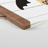 Halloween Street Names Teak Hanging Canvas