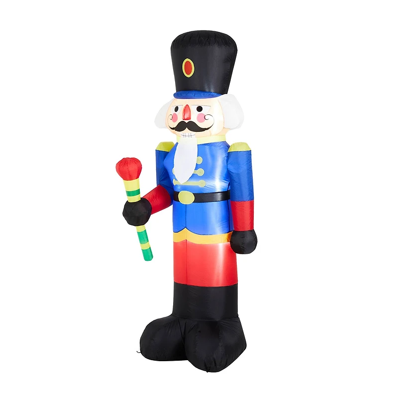 Glitzhome® 8ft. Inflatable Nutcracker With Lights