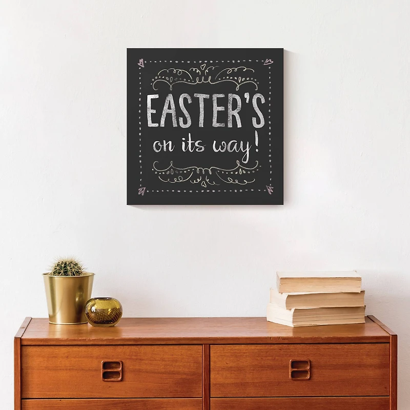 Easter Chalk Canvas Wall Art