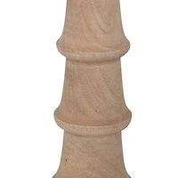Hello Honey® 10" Hand-Carved Mango Wood Taper Candle Holder