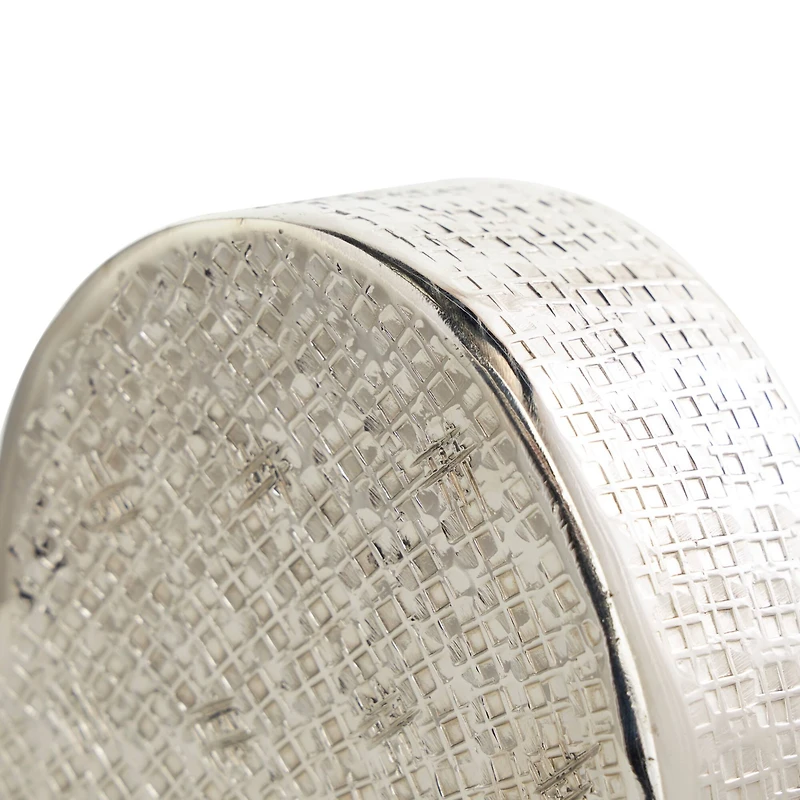 9" Silver Aluminum Heart Slanted Sculpture