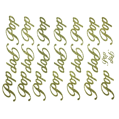 JAM Paper Pop Gold Script Flower Adhesive