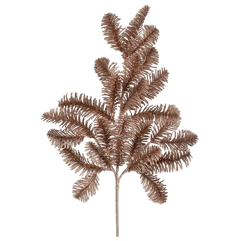 Rose Gold Pine Branch Christmas Spray