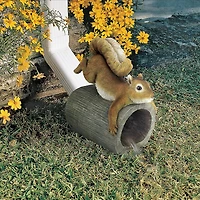 Design Toscano 10.5" Crash the Squirrel Gutter Guardian Downspout Statue