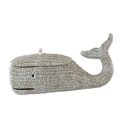 Hello Honey® 24" Bankuan Rope Whale Box with Lid