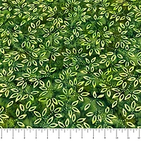 Feldman Premium Indonesian Batik Green Leaves Fabric