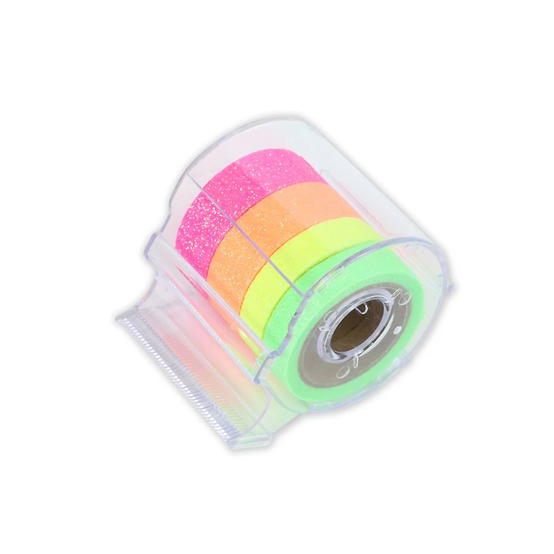 12 Packs: Neon Glitter Crafting Tape & Dispenser Set by Recollections™