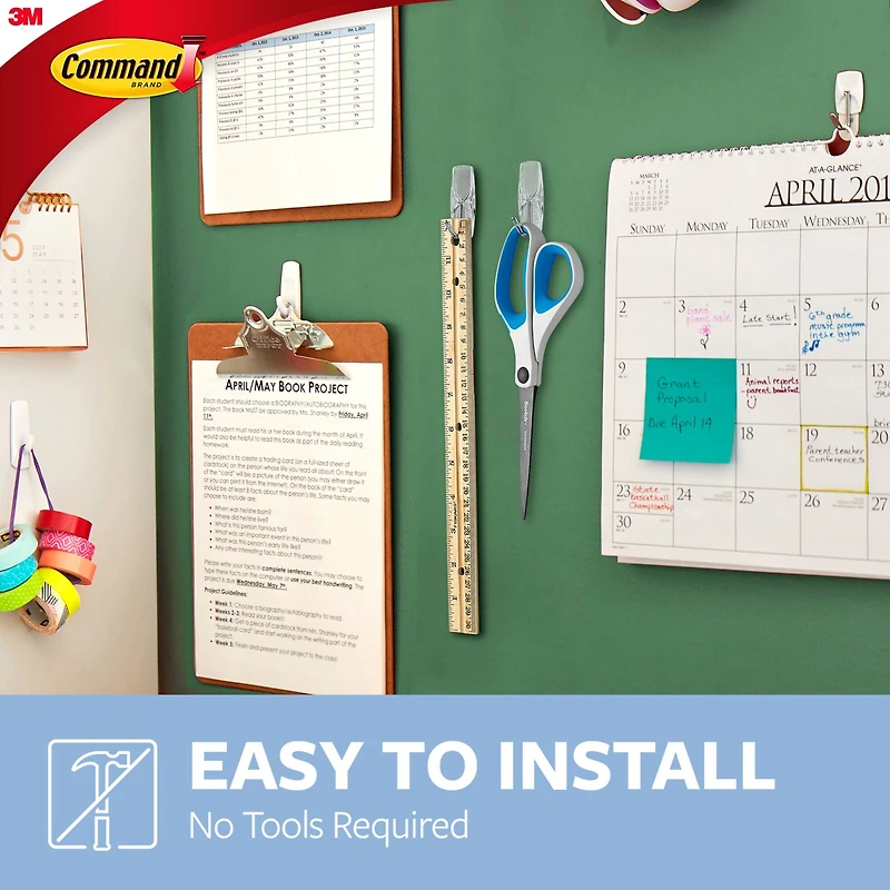 Command™ Clear Medium Wire Hooks