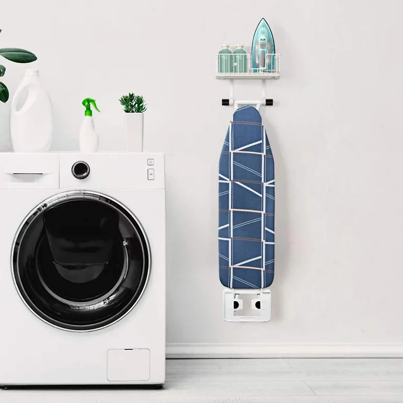 NEX™ White Wall-Mounted T-Leg and Y-Leg Ironing Board Holder