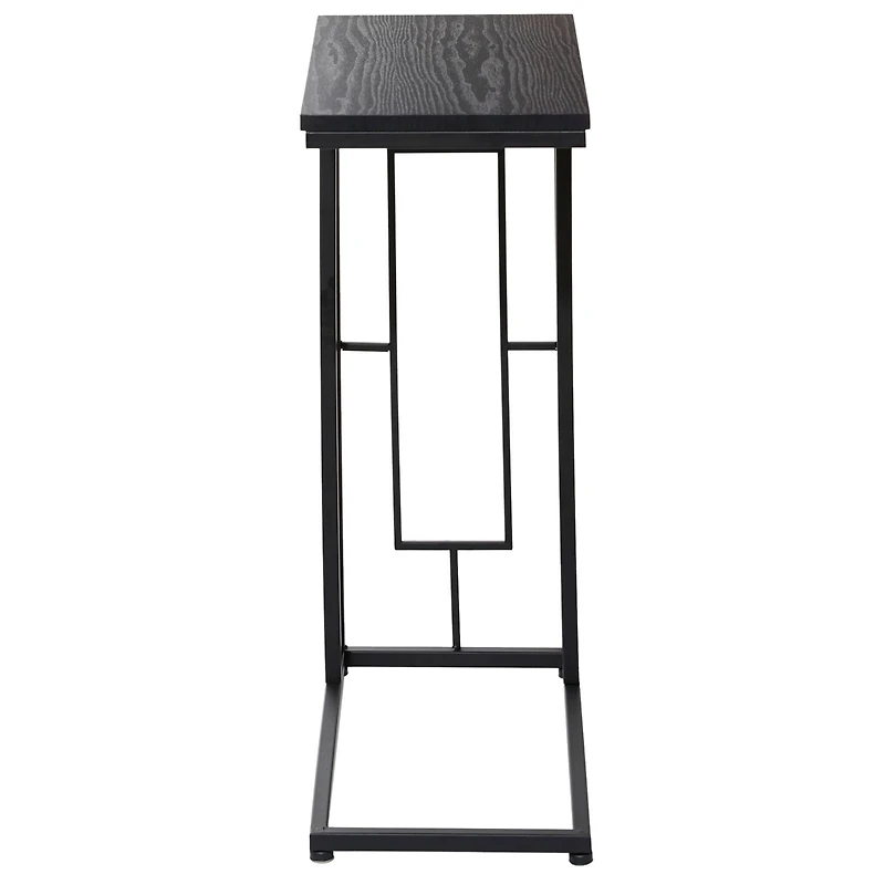 26" Black Metal Contemporary Accent Table