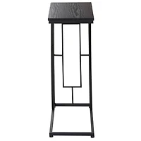 26" Black Metal Contemporary Accent Table