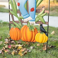 Glitzhome® 3.5ft. Fall Metal Arch Scarecrow Yard Stake