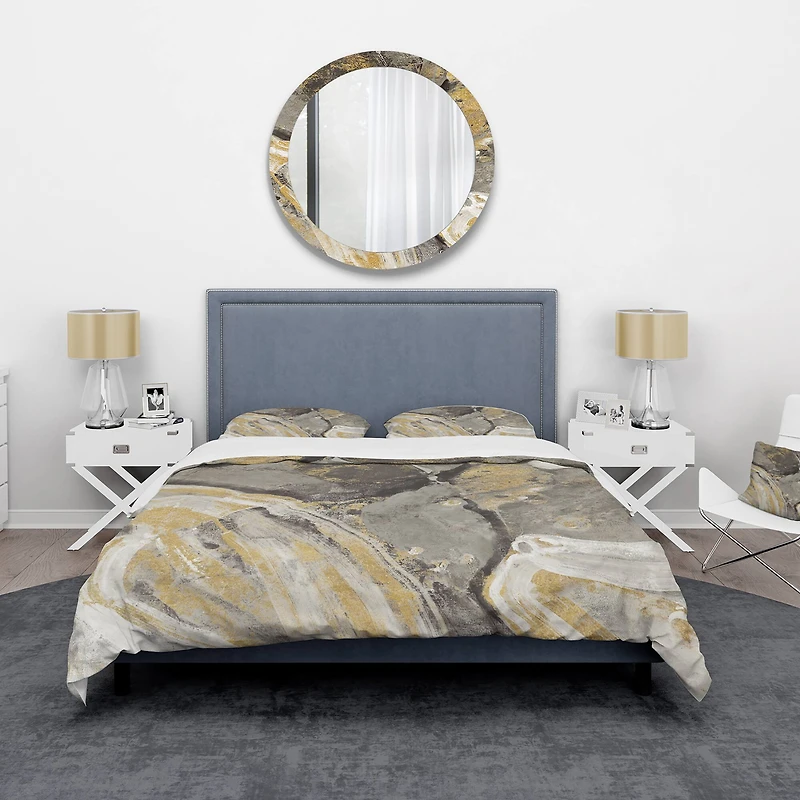 Designart 'Glam Phoenix Neutral' Glam Bedding Set