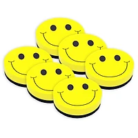 Ashley Productions Smile Face Magnetic Whiteboard Eraser, 6ct.