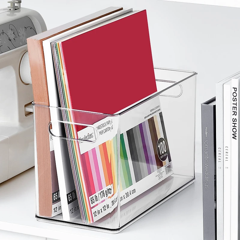 13" x 6.5" Clear Storage Bin with Handles by Simply Tidy™