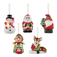 5ct. Ceramic Lit Icon Figurine Ornaments