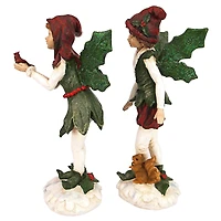 Design Toscano Santa's Victorian Holly Christmas Elves Statue Set