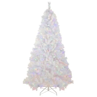 7.5ft. Pre-Lit Seneca White Spruce Artificial Christmas Tree, Dual Function LED Lights