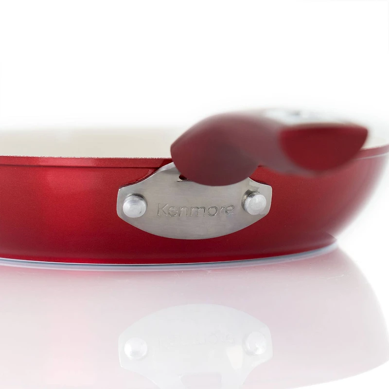 Kenmore® Arlington 2-Piece Metallic Red Aluminum Ceramic Coated Nonstick Frying Pan Set