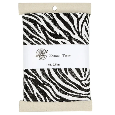 Black & White Zebra Cotton Fabric Bundle by Loops & Threads™