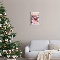 Stupell Industries Santa & Reindeer Bonfire Scene Wall Plaque Art
