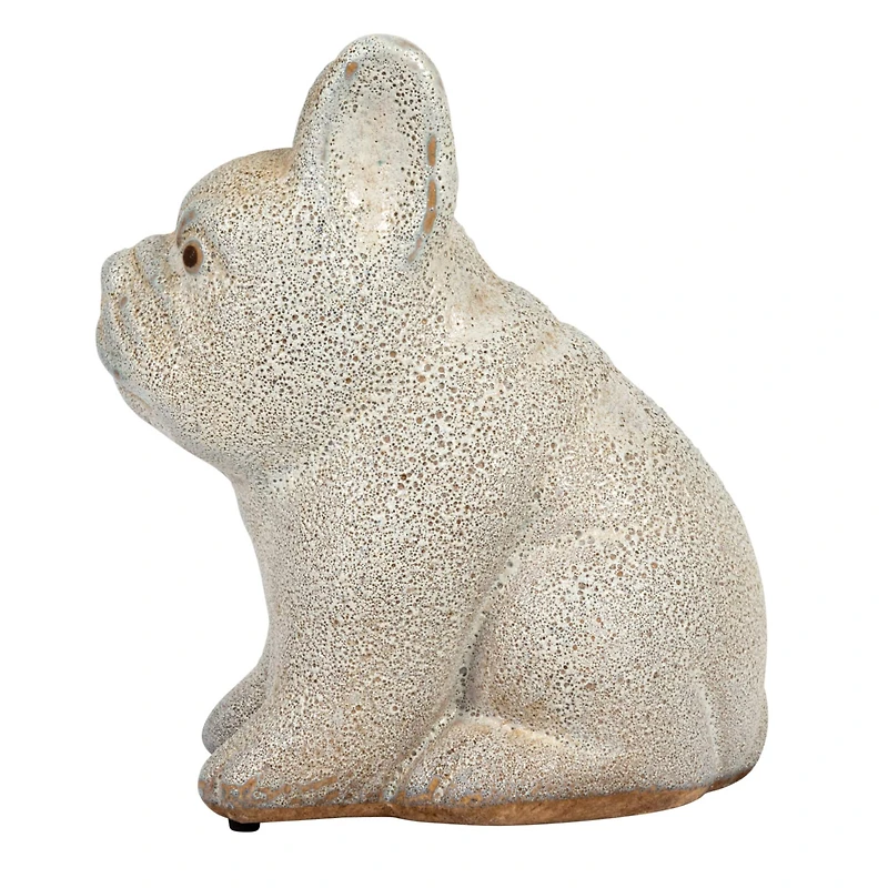 Hello Honey® 6.25" White Terra Cotta French Bulldog Figurine