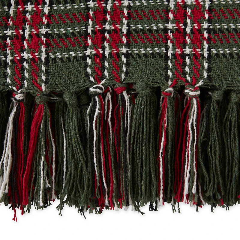 DII® O Christmas Tree Plaid Recycled Cotton Throw