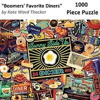 Hart Puzzles Boomers' Favorite Diners by Kate Ward Thacker 1,000 Piece Jigsaw Puzzle