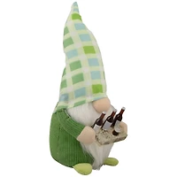9" Green & Blue Plaid Springtime Gnome
