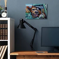 Stupell Industries Cat and Dog in Truck Window Wild Ride Canvas Wall Art