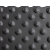 Hello Honey® 11" Black Ceramic Hobnail Planter with Scalloped Edge