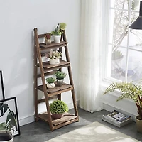 NEX™ 44" Brown 4 Tier Foldable Multifunction Plant Shelf Storage Rack