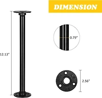 NEX™ Black Industrial Pipe Metal Table Legs, 4ct.