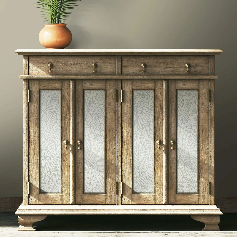 RoomMates Tropical Leaves Sketch Peel & Stick Wallpaper