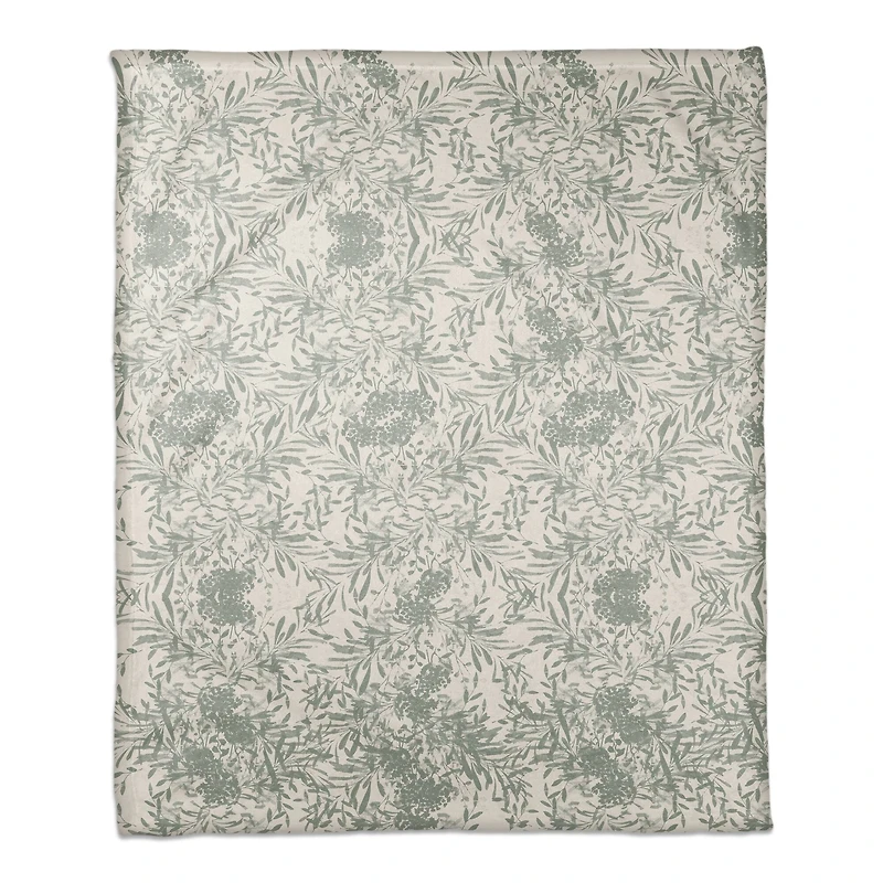 Earthy Florals Fall Fleece Blanket